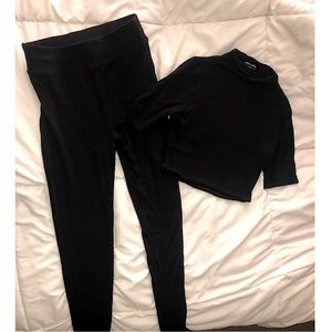 Naked wardrobe black two piece set